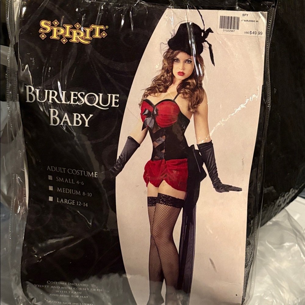 Spirit Burlesque Baby Costume - Red and Black